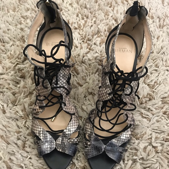 Black snakeskin Alexandre Birman sandals - Picture 1 of 6